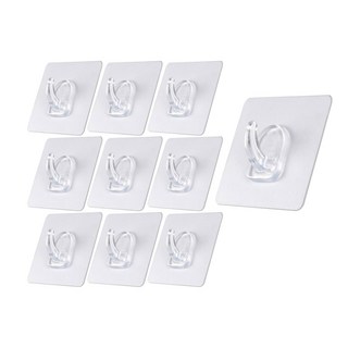 MONACO OLIVE 超黏無痕掛勾 10入組, 透明, 1組