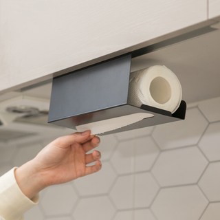 리빙공감 키친타올 걸이, 블랙, 1개