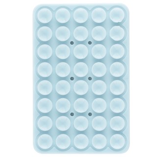 Goospery 馬卡龍色系雙面吸附式矽膠黏貼墊, 1個, 天空藍