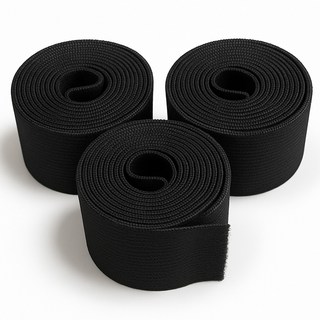 앙플러스 기본형 수예용 고무밴드 35mm, 블랙, 3개