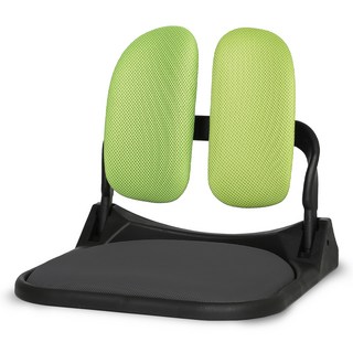 CHAIR FOCUS 正確姿勢雙折疊網布和室椅 DF-520, 黑色(坐墊) + 綠色(椅背)