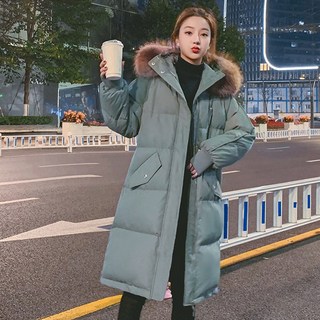 Banya Story 女款冬季長版羽絨連帽鋪棉外套 PP122