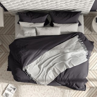 RAUM 최고급소재 호텔식 이불커버, Pulito Charcoal