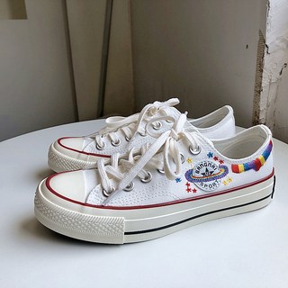 獨特宇宙刺繡帆布運動鞋 YT_RC1025