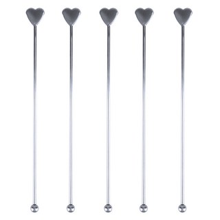 Inbloom 愛心不鏽鋼攪拌棒, 5個, 1組