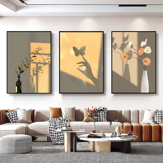꽁꽁E몰 거실소파 배경 침실 레스토랑 인테리어 그림액자 3종 세트 C타입 1.5m, 블랙