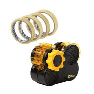 Peace Tools 筆筒型膠台 3號 + 膠帶 4捲, 1組, 混和顏色