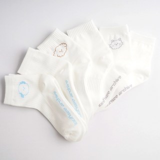 Looksee 男女通用 Milky 基本款短筒襪 6雙組