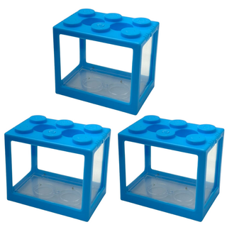 高精寵物 積木魚缸, 藍色, 3個