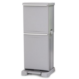 Relibin 直立式雙層分類回收箱 48L, 灰色, 1個