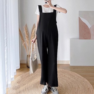 可愛簡約孕婦連身吊帶褲