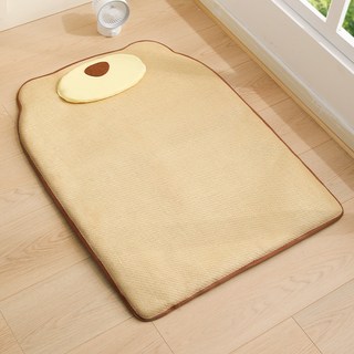 웨이비데이즈 반려동물 곰돌이 모양 여름 매트, 베이지, 1개