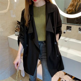 PEONIST 女款雙排扣風衣外套