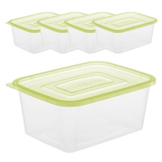 Cook&Lock 方形密封保鮮盒組, 1.5L, 5個