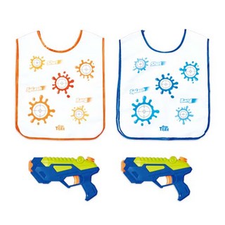 마이리틀타이거 워터배틀 물총 2p + 조끼 2종 세트, 혼합색상, 1세트