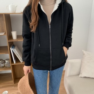 Lalaon 保暖發熱溫暖羊毛內襯連帽拉鍊外套 25TSP3151