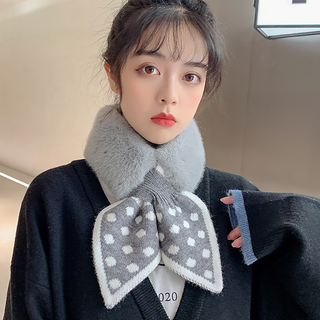 비단길 주니어용 도트오 퍼 네키 털목도리