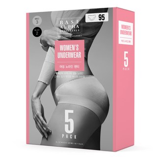BASE ALPHA ESSENTIALS 女款無痕內褲 M號, 95, 黑色 x 2 + 米色 x 3