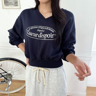 女款 Melo 刺繡 V 領套頭衫