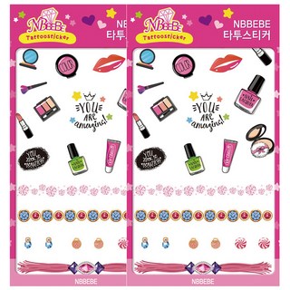 NBBEBE 紋身貼紙 閃亮珠寶 NBTT02-2 2入, 1套, 混合色
