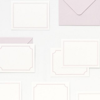 空白薰衣草留言卡信封組, 薰衣草色, 1set