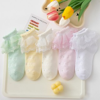 IBboom 女童粉彩春日精靈蕾絲襪5雙組 J28