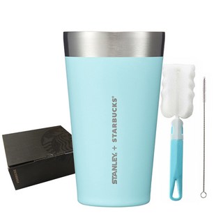 STARBUCKS 星巴克 Stanley聯名2021新年限定品脫杯+洗滌刷組, 混色, 473ml