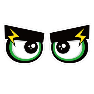 Mungkiwoldeu 高亮度維持安全距離反光貼紙 大型 閃電人, 1套, 混合顏色