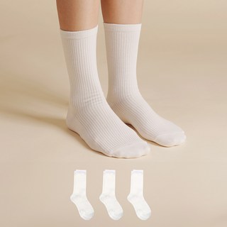 Sockpiens 女性優質長版羅紋長襪3雙組