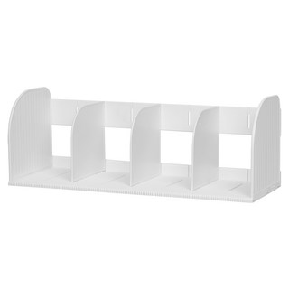 SYSmAX 4格巨型分隔書檔, 白色, 4格