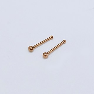 gelluna 女性用全體醫療鋼超迷你基本簡約圓球耳環 P-331 2入