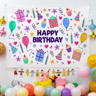 Peitho 生日派對回憶橫幅布條, 多色