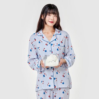 BUTTERSHOP Apple Farm 牛奶貓四季長袖睡衣上下組