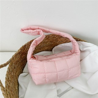 Hilio 迷你絎縫手提雲朵包, 粉紅色