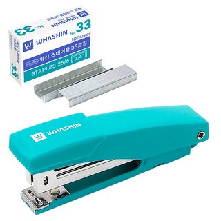 WHASHIN 135K 手持式釘書機 + 33號釘書針 1000入, 顏色隨機, 1組