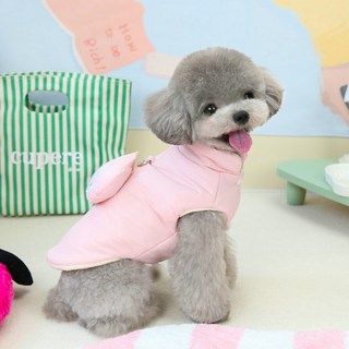 PASTEL PET 寵物兔子超細纖維鋪棉背心, 1個, 粉紅色