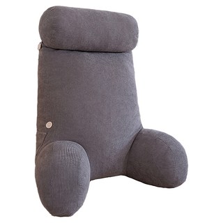 西格傢飾 慵懶燈心絨護腰背靠枕 800g, 高級灰