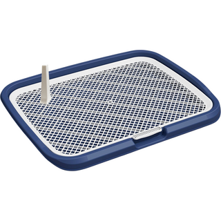 毛皇上 寵物尿盆 附立柱, 1個, 藍色