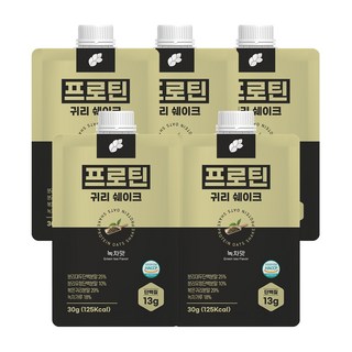 논앤밭위드 프로틴 귀리쉐이크 녹차맛, 30g, 5개