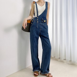 MEICHEL Bionne 寬版不對稱吊帶長褲 10485