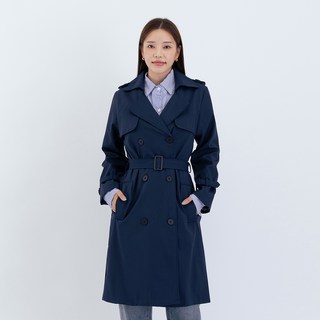 Elsso 搭扣長版腰帶風衣