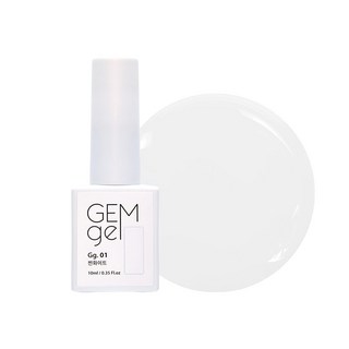 SM IVIT GEM gel 彩色美甲凝膠 10ml, 01 白色, 1瓶
