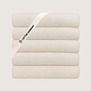 Cotton Harmony 頂級飯店毛巾 200g 40支精梳棉 奶油米色 5入, 5條