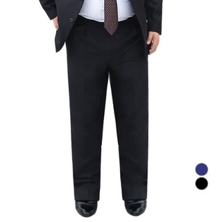 Jejé Homme 男士大尺碼舒適單褶霧面正式西裝褲