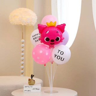 P&B UNITY 立式生日裝飾組, 08 Pinkfong 生日祝福立牌 粉紅色, 1套