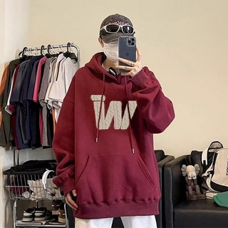 Starbean 男款針織字母寬鬆連帽T恤