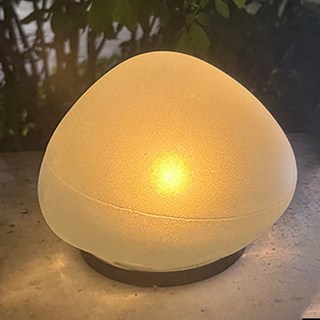 VISANG 太陽能庭園石戶外照明燈 大 144 x 166 x 110 mm, 暖白光