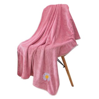 頂級雪茄TCR花卉刺繡浴巾L, 粉色的, 1個