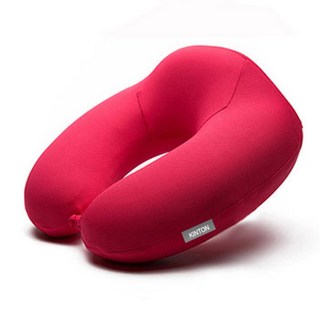 KINTON 旅行用 U型 透氣 記憶棉 頸枕, 紅色