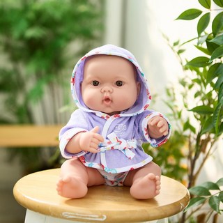 Berenguer 擬真沐浴遊戲浴袍嬰兒娃娃 36cm, 1組, 混色
